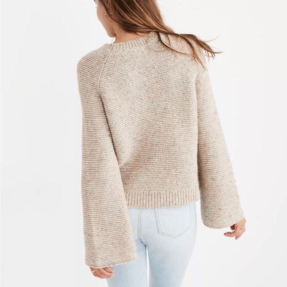 Madewell Flecked Wide-Sleeve Pullover Sweater - Picture 3 of 16